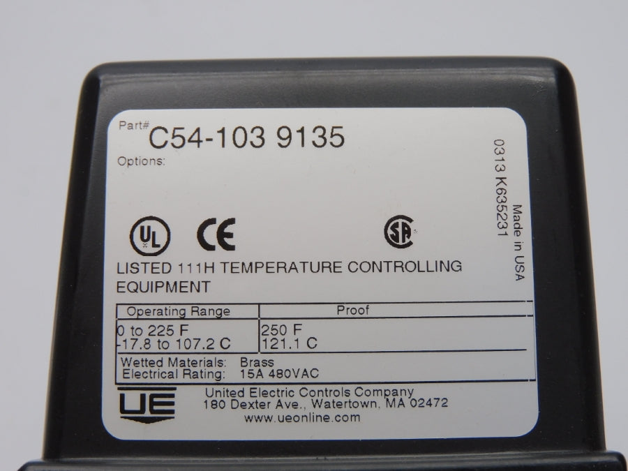 UNITED ELECTRIC C54-103 480VAC 15A NSMP
