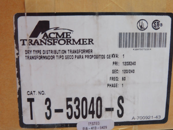 ACME T3-53040-S 120/240V NSMP