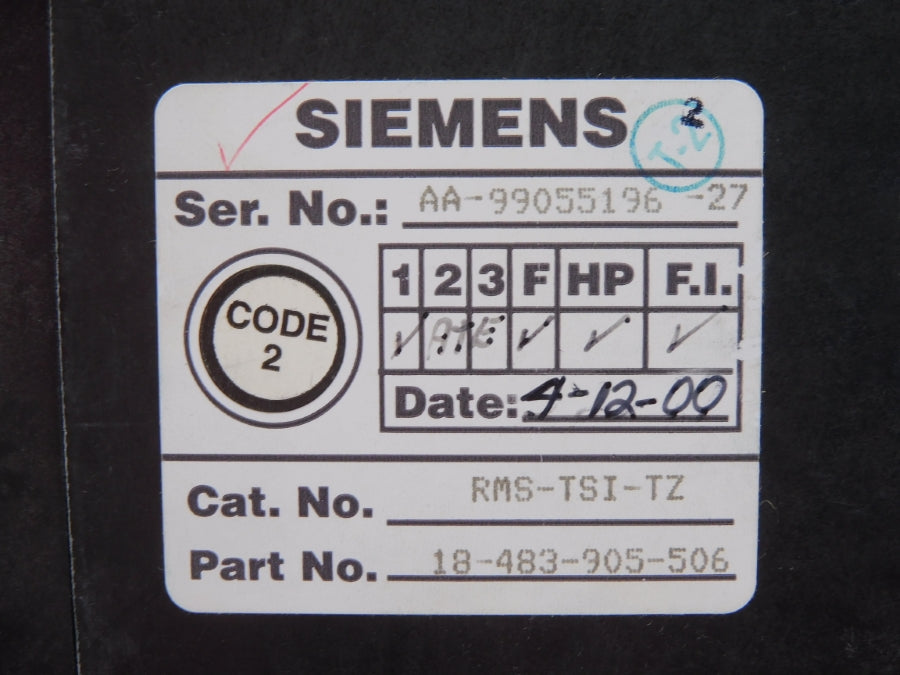 SIEMENS RMS-TSI-TZ 18-483-905-506 UNMP