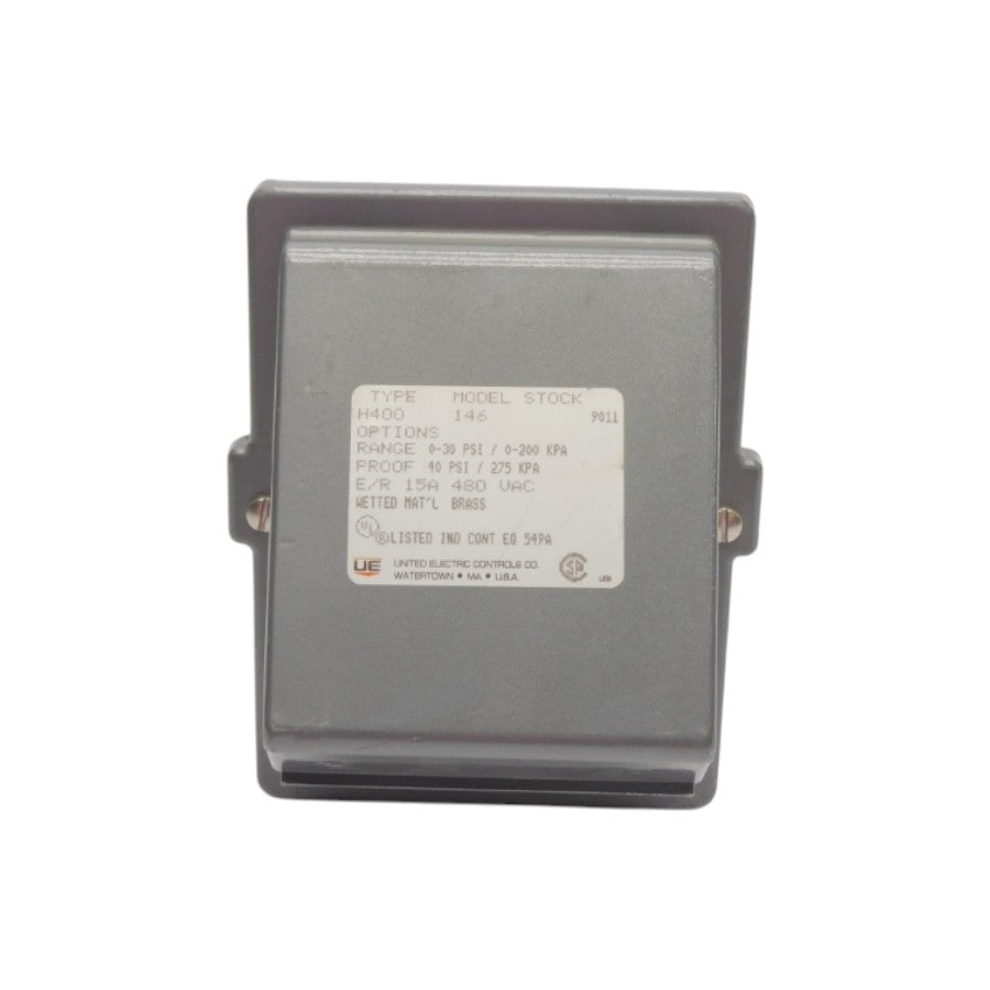 UNITED ELECTRIC H400-146 480VAC 15A 0-30PSI NSNP