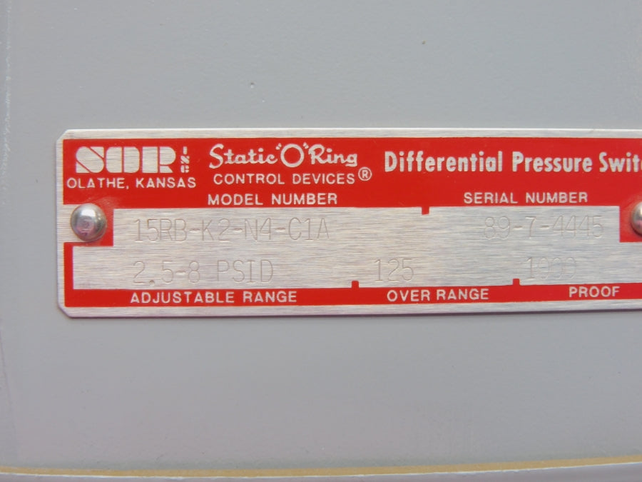 SOR 15RB-K2-N4-C1A 2.5-8PSI NSNP