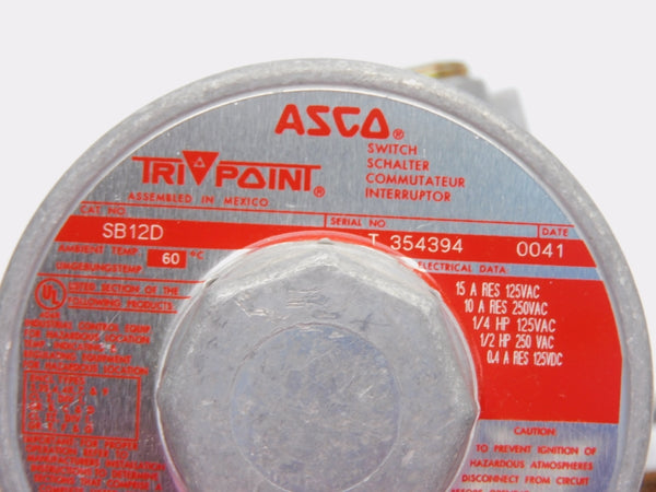 ASCO SB12D 250VAC 15A NSMP