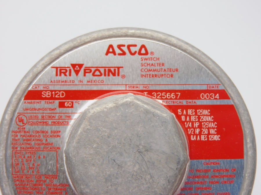 ASCO SB12D 250VAC 15A (AS IS) NSMP