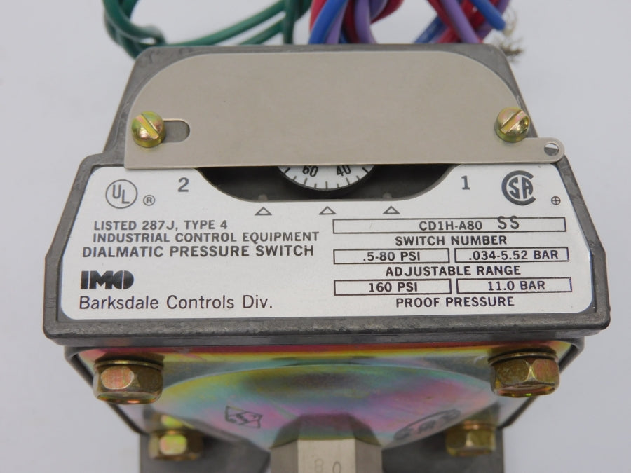 IMO BARKSDALE CD1H-A80SS .5-80PSI NSMP