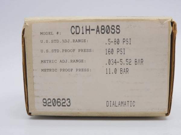 IMO BARKSDALE CD1H-A80SS .5-80PSI NSMP