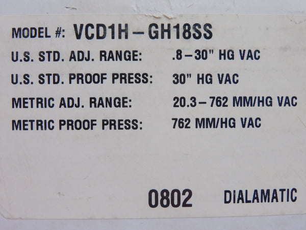 BARKSDALE VCD1H-GH18SS NSMP