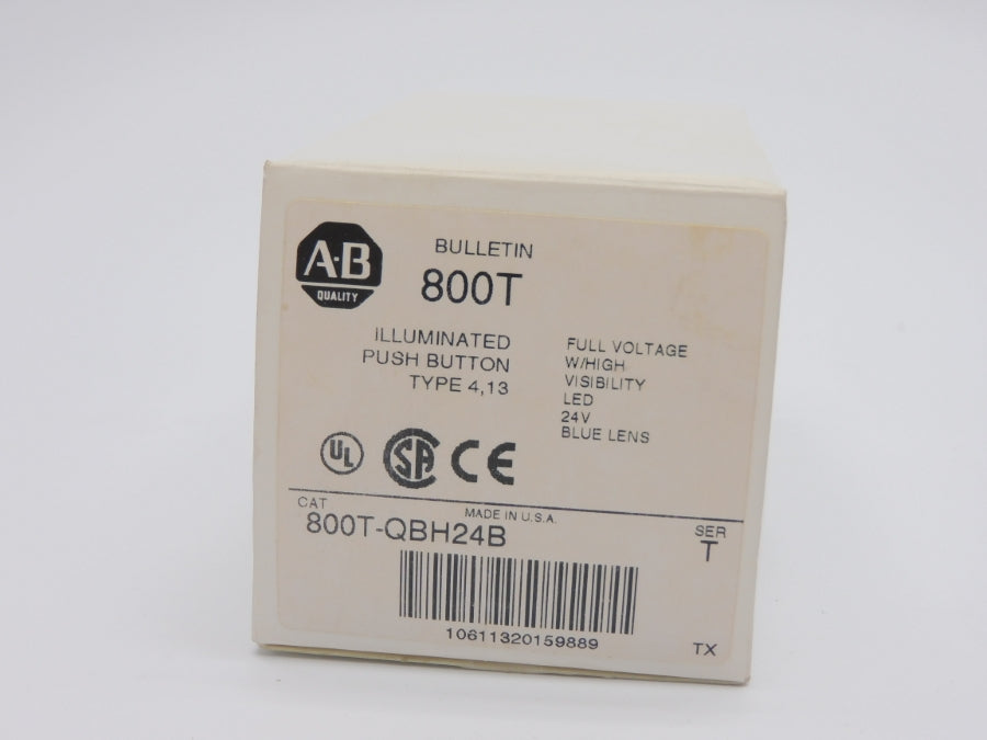 ALLEN BRADLEY 800T-QBH24B SER. T 24V (WH) NSMP