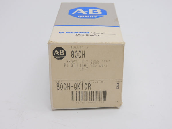 ALLEN BRADLEY 800H-QK10R SER. B 120V (GY/BL) NSMP