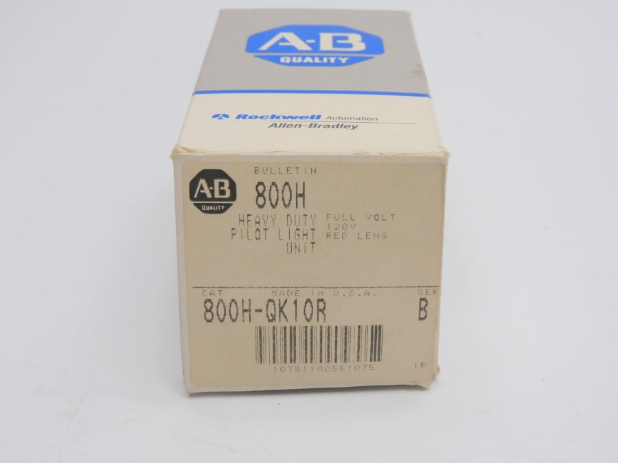 ALLEN BRADLEY 800H-QK10R SER. B 120V (GY/BL) NSMP