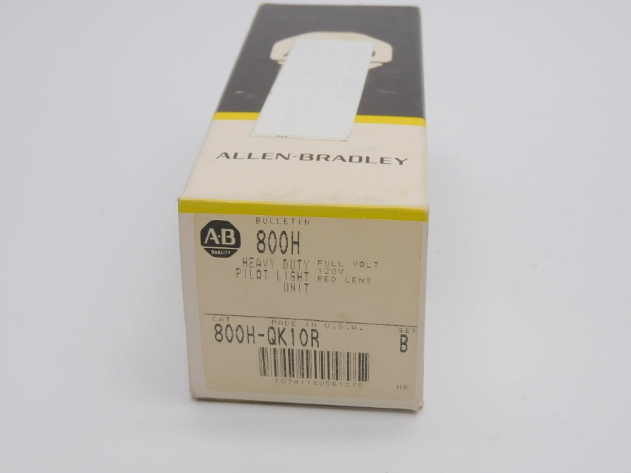 ALLEN BRADLEY 800H-QK10R SER. B 120V (BK/YL) NSMP