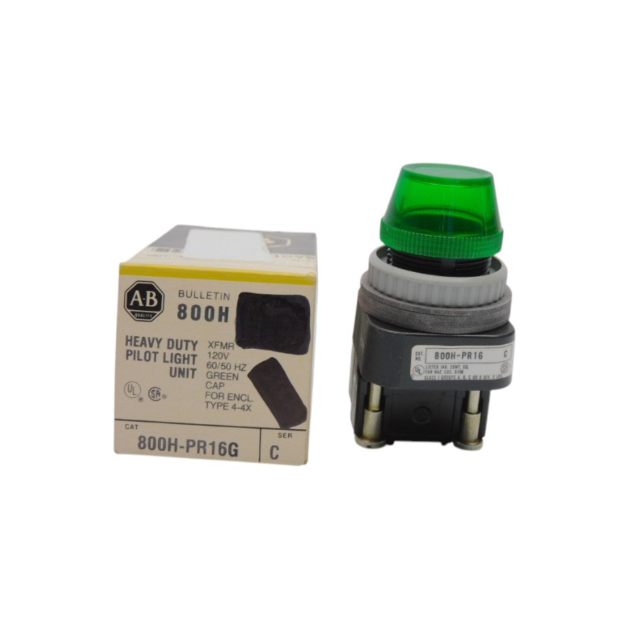 ALLEN BRADLEY 800H-PR16G SER. C 120V (NO BULB) (BK/YL) NSMP