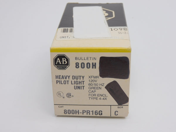 ALLEN BRADLEY 800H-PR16G SER. C 120V (NO BULB) (BK/YL) NSMP