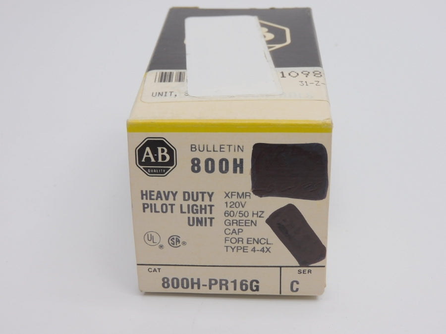 ALLEN BRADLEY 800H-PR16G SER. C 120V (NO BULB) (BK/YL) NSMP