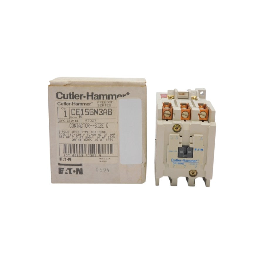 CUTLER-HAMMER CE15GN3AB SER. B1 110/120V 37A NSMP