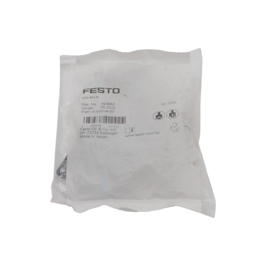 FESTO QS-8H-6 153042 (PKG OF 10) NSMP