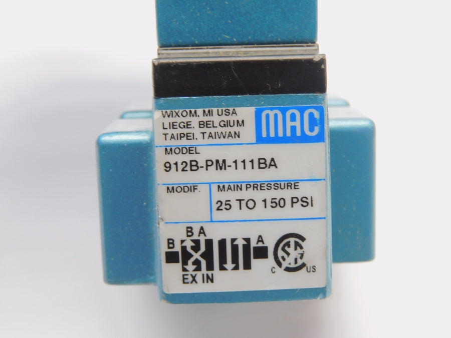 MAC 912B-PM-111BA 110/120V 25-150PSI NSNP