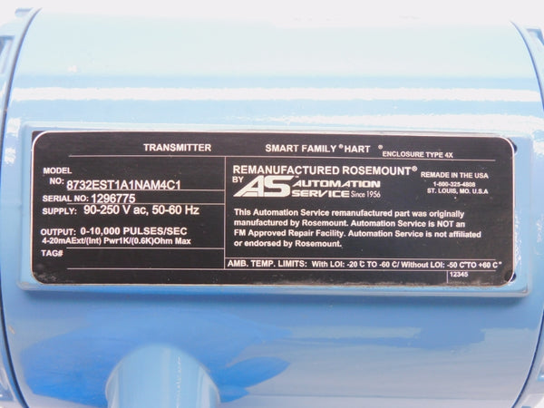 ROSEMOUNT 8732EST1A1NAM4C1 90-250VAC REMAN