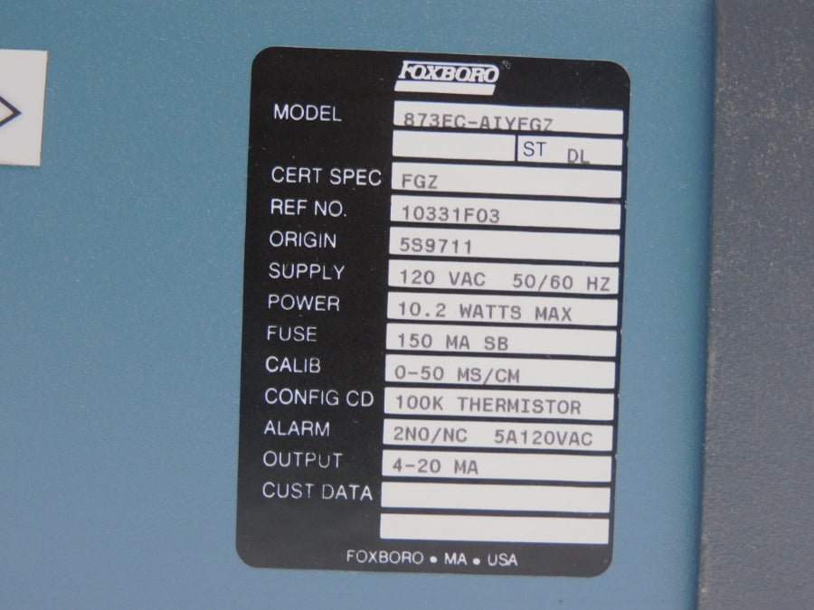 FOXBORO 873EC-AIYFGZ 120VAC NSNP