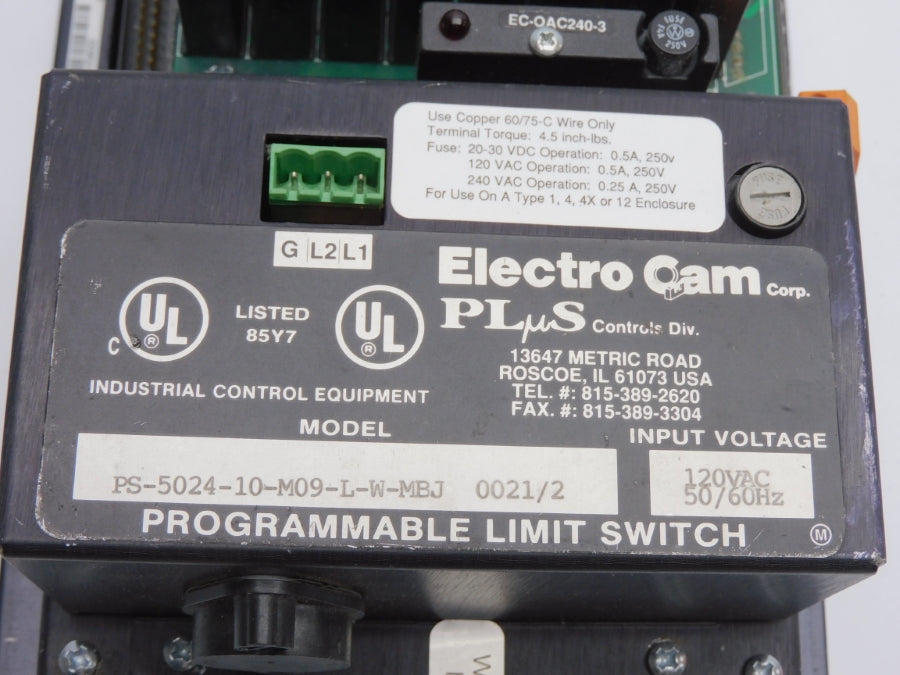 ELECTRO CAM PS-5024-10-M09-L-W-MBJ 120VAC UNMP