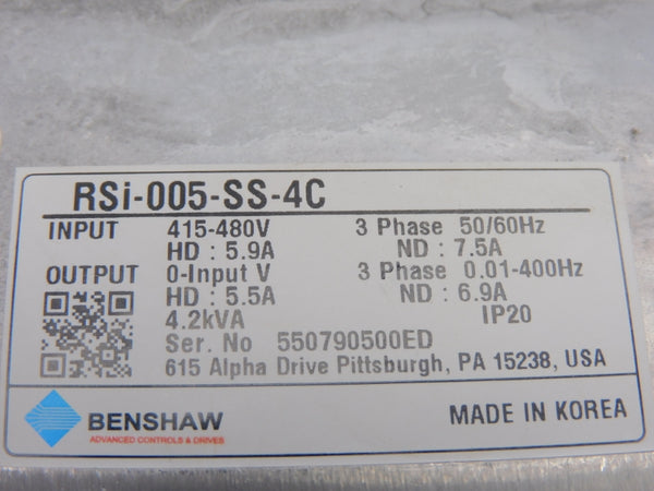 BENSHAW RSI-005-SS-4C 415-480V 7.5A NSNP