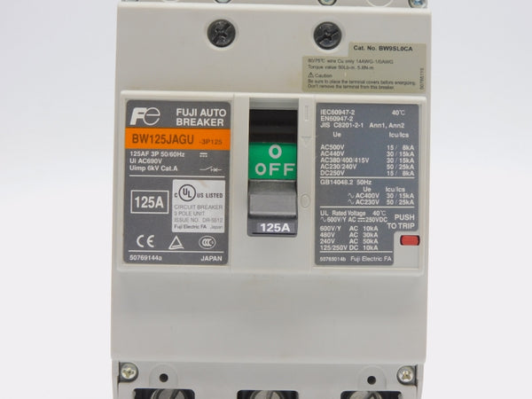 FUJI ELECTRIC BW125JAGU 690VAC 125A NSMP