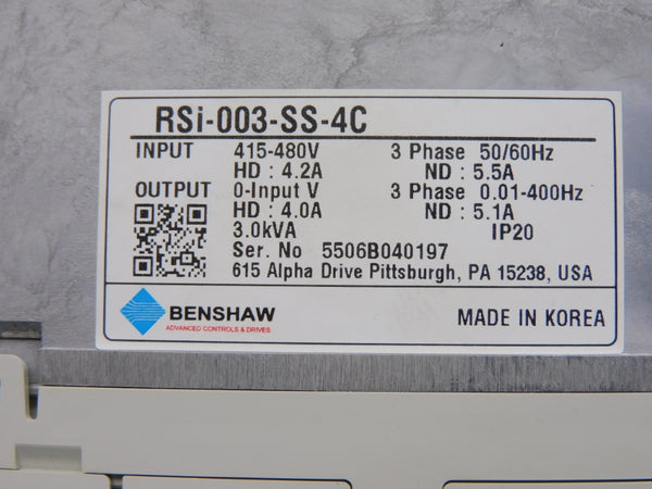 BENSHAW RSI-003-SS-4C 415-480V 5.5A NSNP