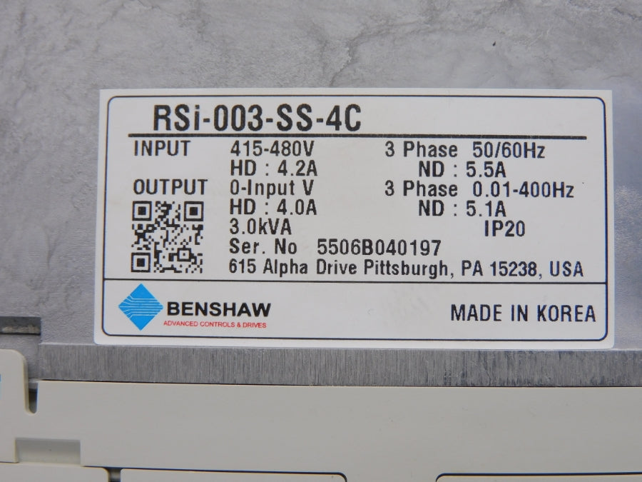 BENSHAW RSI-003-SS-4C 415-480V 5.5A NSNP