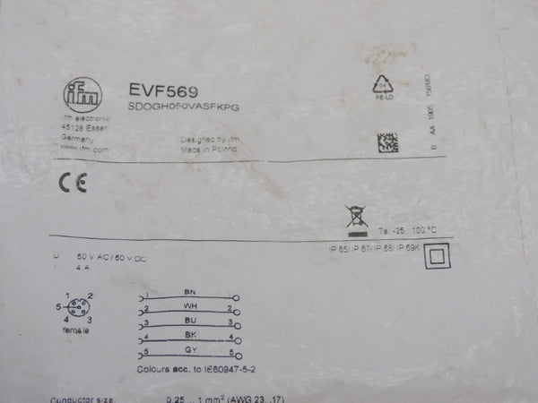 IFM EFECTOR SDOGH050VASFKPG EVF569 60V 4A NSMP