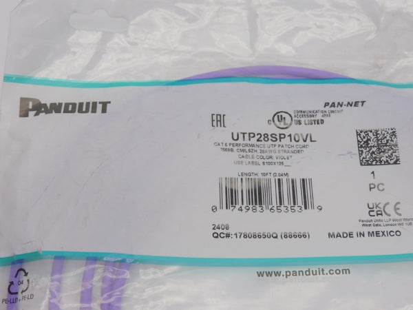 PANDUIT UTP28SP10VL NSMP
