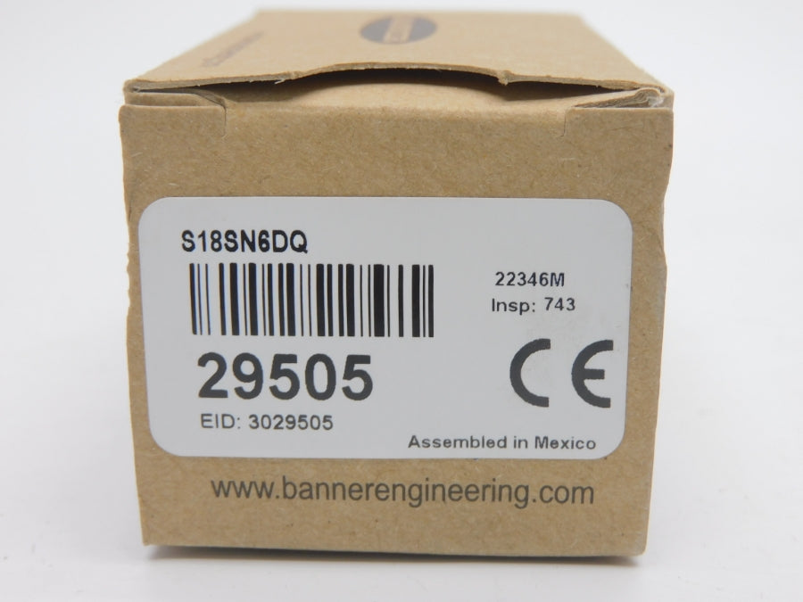 BANNER ENGINEERING S18SN6DQ 29505 10-30VDC NSMP