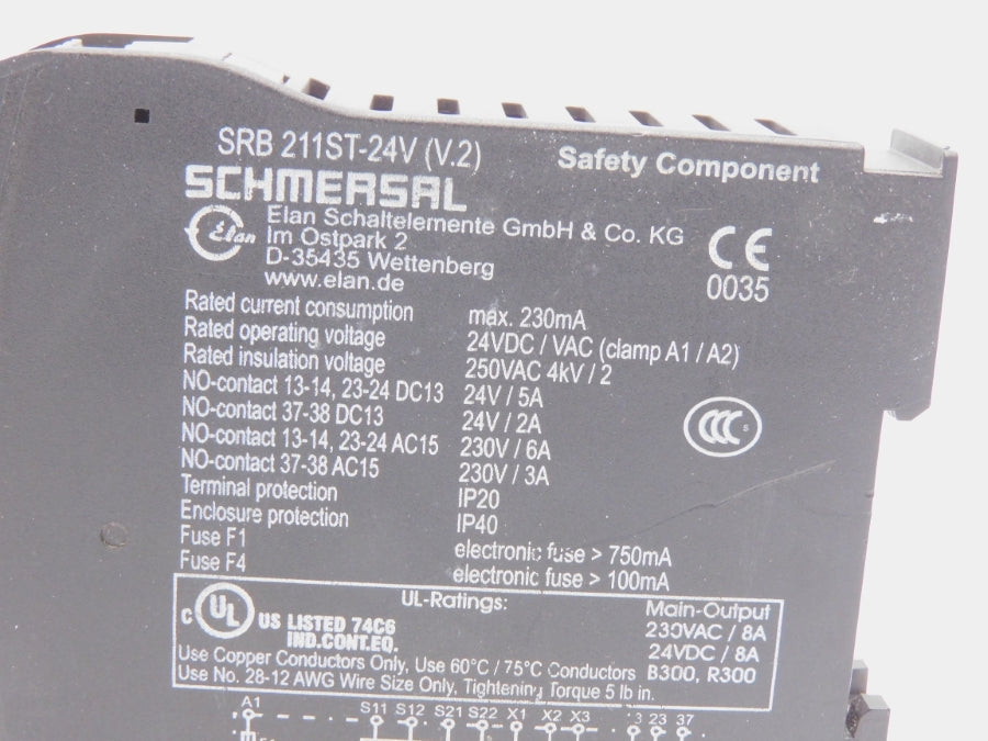 SCHMERSAL SRB211ST-24V(V.2) 24VDC 6A (NO TERMINAL) NSNP