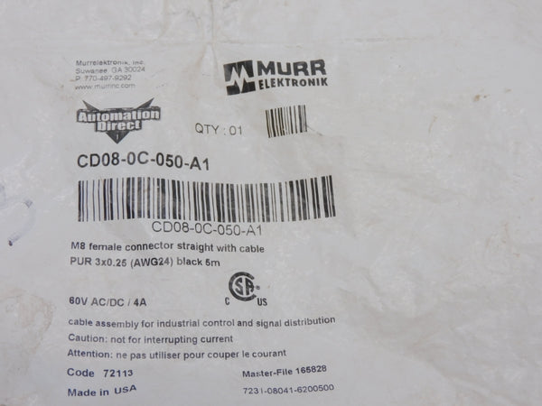 MURR ELEKTRONIK CD08-0C-050-A1 600VAC/DC 4A NSMP
