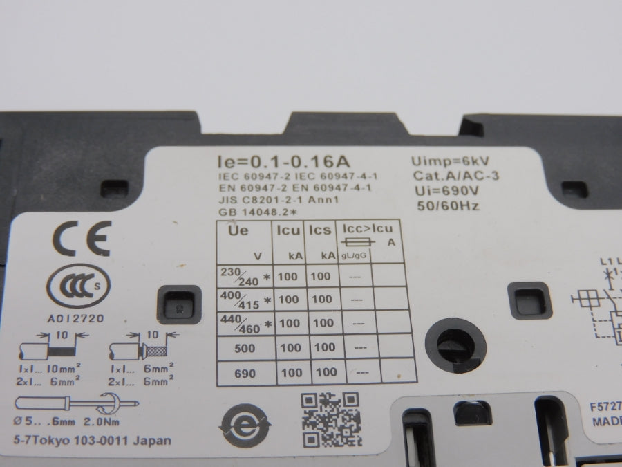 FUJI ELECTRIC BM3RHB-P16 690V 0.1-0.16A NSMP