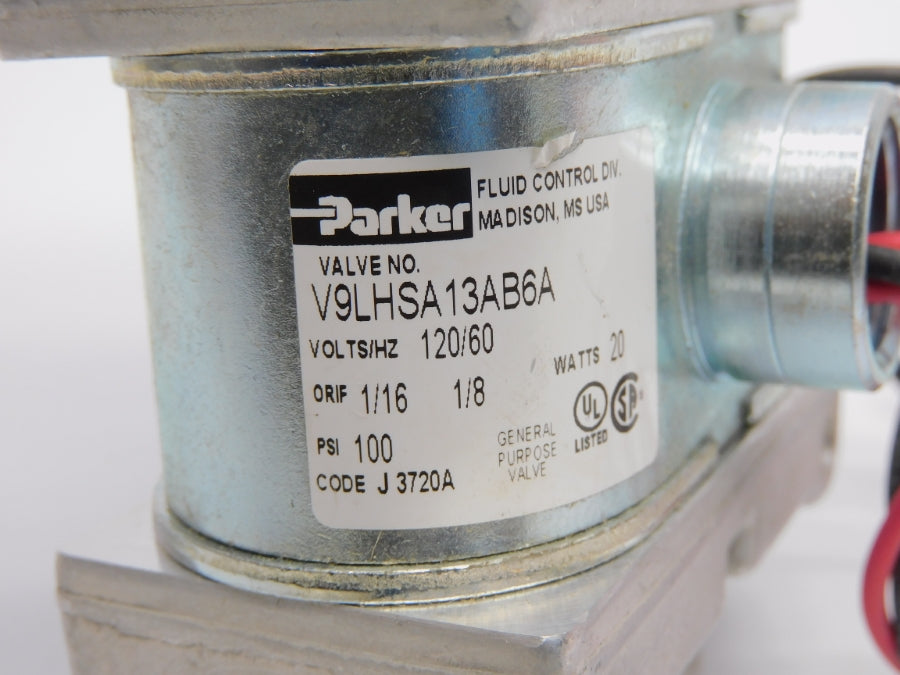 PARKER V9LHSA13AB6A 120V 100PSI 1/16" (AS PICTURED) NSNP