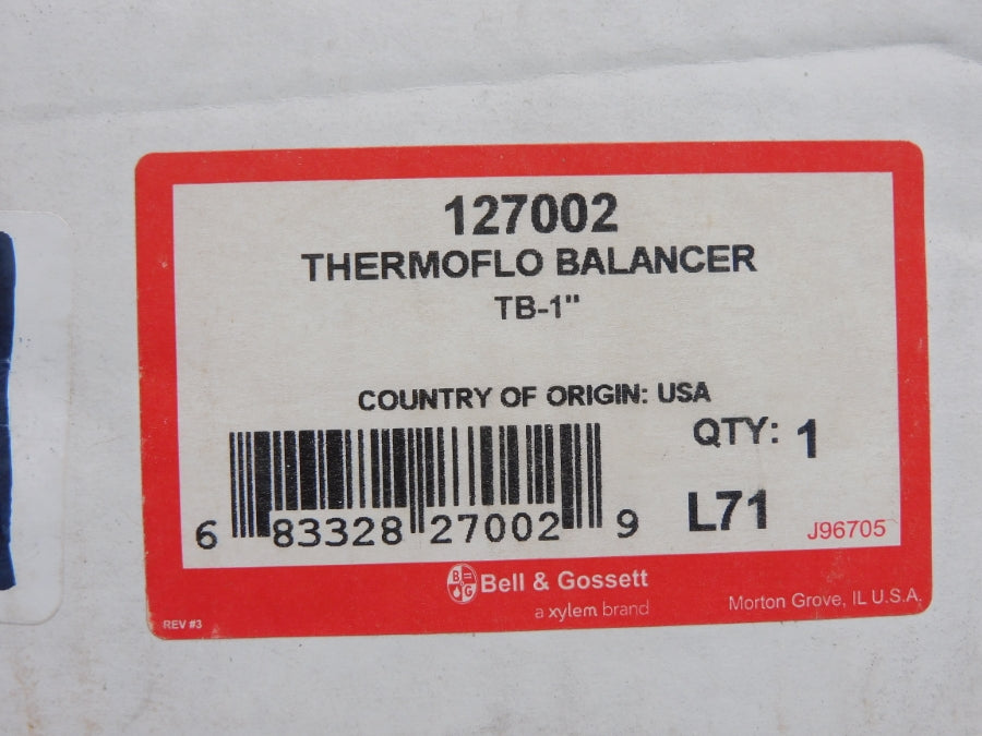 BELL&GOSSETT 127002 TB-1" 125PSI NSMP