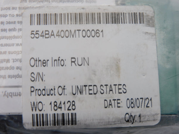 NUMATICS 554BA400MT00061 24VDC .20A 150PSI NSMP