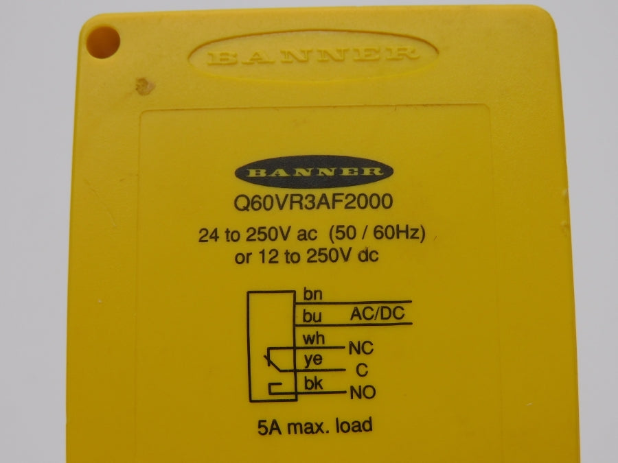 BANNER ENGINEERING Q60VR3AF2000 12-250VDC 5A NSNP