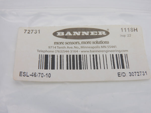 BANNER ENGINEERING ESL-46/70-10 72731 (PKG OF 10) NSMP