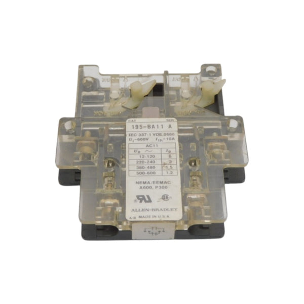 ALLEN BRADLEY 195-BA11 SER. A 660V 10A UNMP