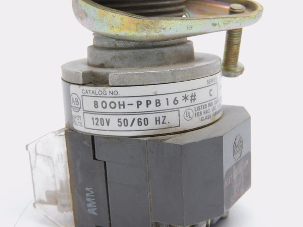 ALLEN BRADLEY 800H-PPB16G SER. C 120V UNMP