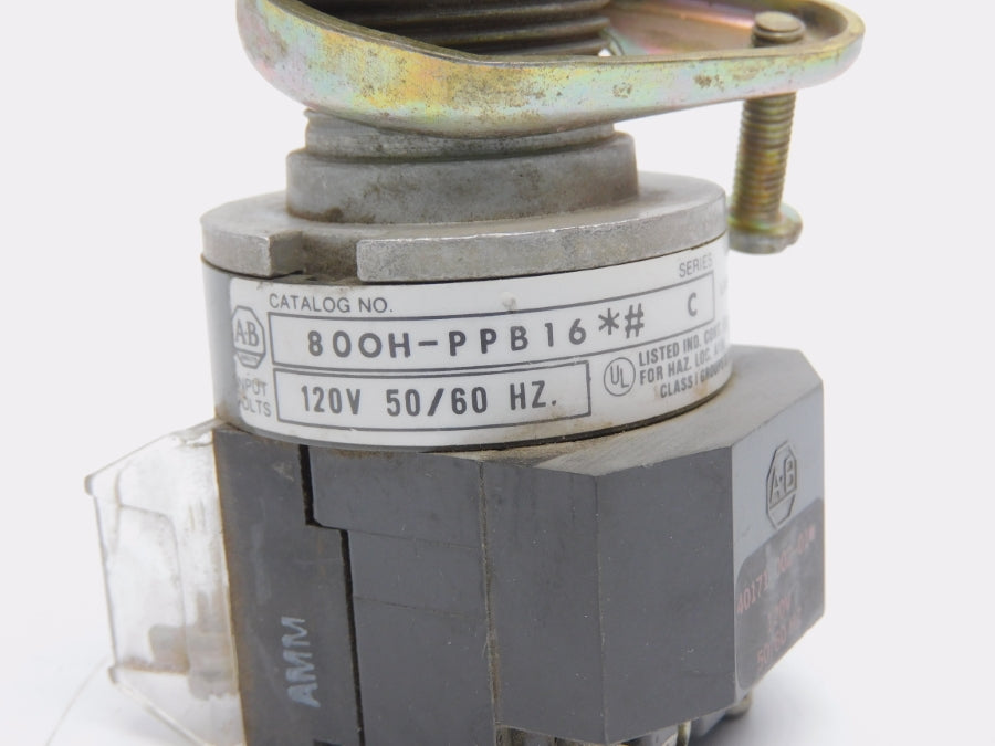 ALLEN BRADLEY 800H-PPB16G SER. C 120V UNMP
