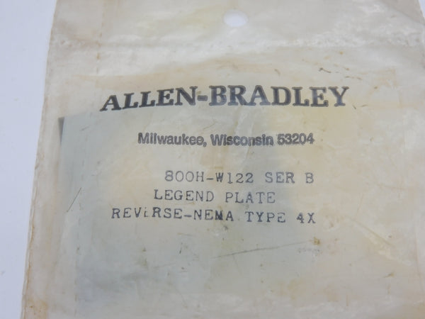 ALLEN BRADLEY 800H-W122 SER. B NSMP