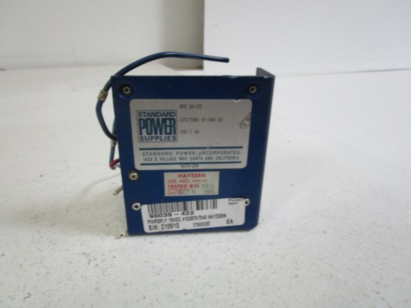 STANDARD POWER SUPPLIES SPS 30-15 115/230V UNMP