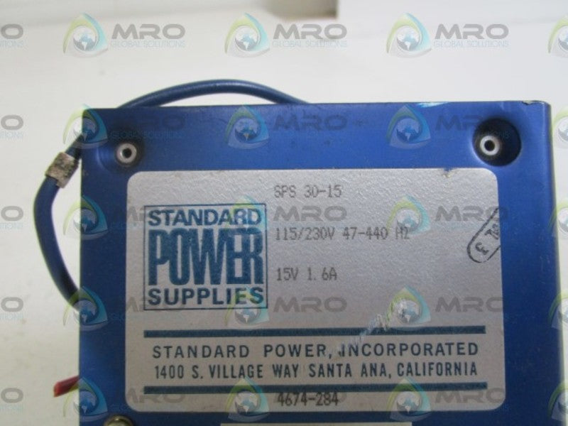 STANDARD POWER SUPPLIES SPS 30-15 115/230V UNMP