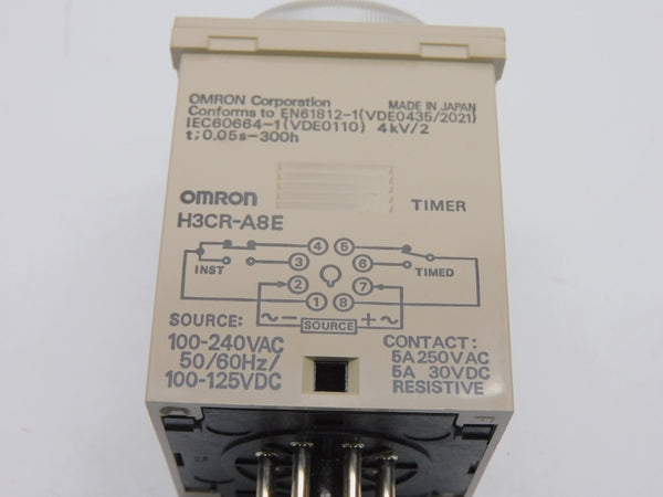 OMRON H3CR-A8E 100-240VAC 5A 0.05S-300H NSNP