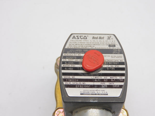 ASCO EF8210G1 110/120V 5-200PSI 3/8" NSNP