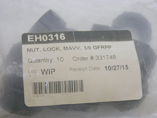LOCK NUT EH0316 3/8" (PKG OF 10) NSMP