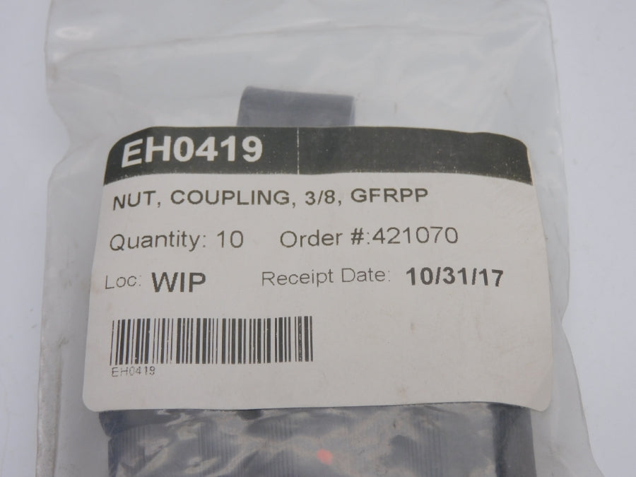 COUPLING NUT EH0419 3/8" (PKG OF 10) NSMP