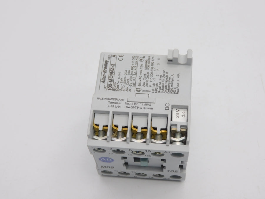 ALLEN BRADLEY 100-M09NZ2431 SER. A 24VDC 20A NSNP