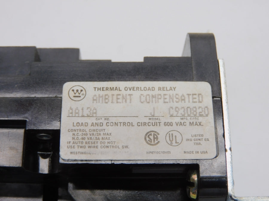 WESTINGHOUSE AA13A 600VAC 2A NSNP